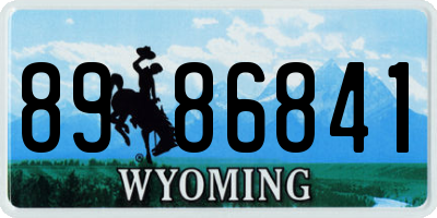 WY license plate 8986841
