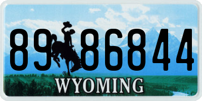 WY license plate 8986844