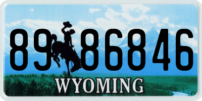WY license plate 8986846