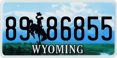 WY license plate 8986855