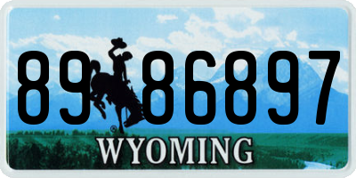 WY license plate 8986897