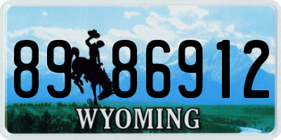 WY license plate 8986912
