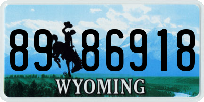 WY license plate 8986918