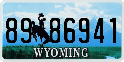 WY license plate 8986941
