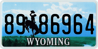 WY license plate 8986964