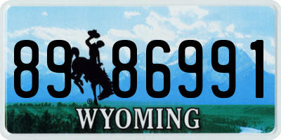 WY license plate 8986991