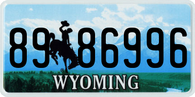 WY license plate 8986996