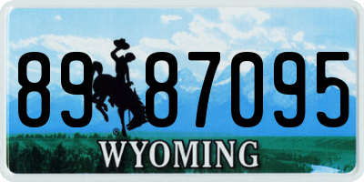WY license plate 8987095
