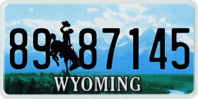 WY license plate 8987145