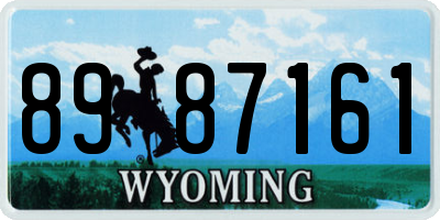 WY license plate 8987161