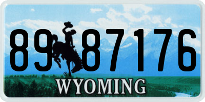 WY license plate 8987176