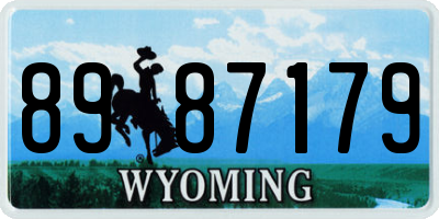 WY license plate 8987179