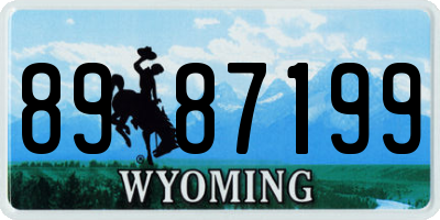 WY license plate 8987199