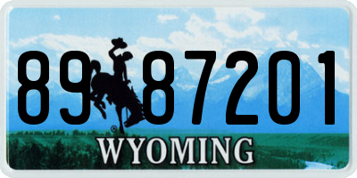 WY license plate 8987201
