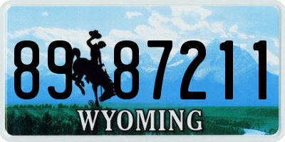 WY license plate 8987211