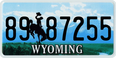 WY license plate 8987255