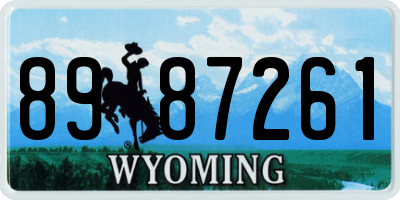 WY license plate 8987261