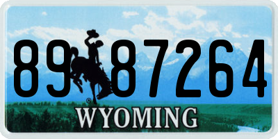 WY license plate 8987264