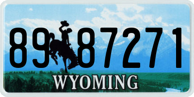WY license plate 8987271