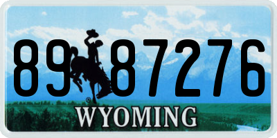 WY license plate 8987276