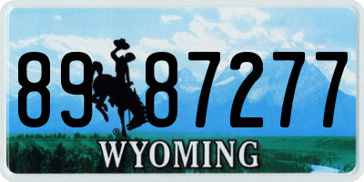 WY license plate 8987277