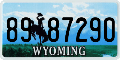 WY license plate 8987290