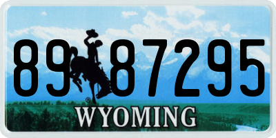 WY license plate 8987295
