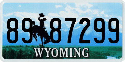 WY license plate 8987299