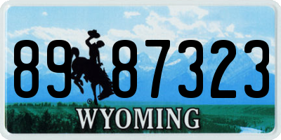 WY license plate 8987323