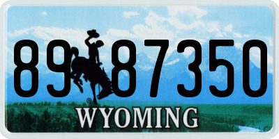 WY license plate 8987350