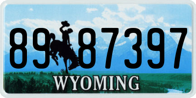 WY license plate 8987397