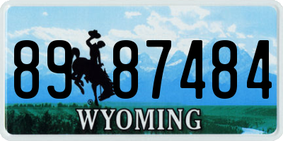 WY license plate 8987484