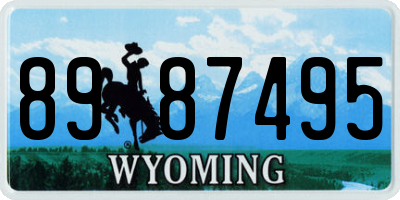 WY license plate 8987495