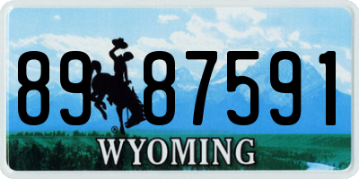 WY license plate 8987591