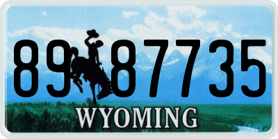 WY license plate 8987735