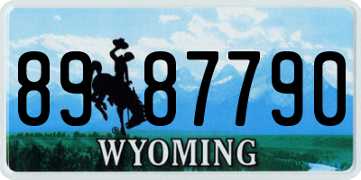 WY license plate 8987790