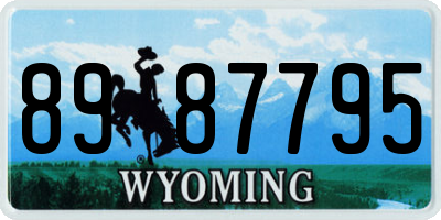 WY license plate 8987795