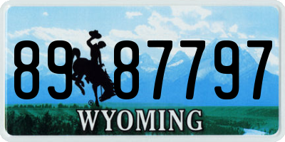 WY license plate 8987797