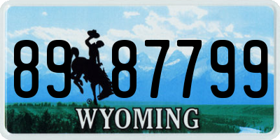WY license plate 8987799