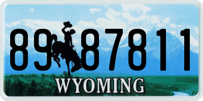 WY license plate 8987811