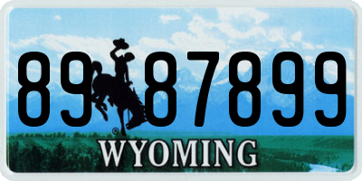 WY license plate 8987899