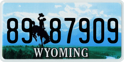 WY license plate 8987909