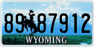 WY license plate 8987912