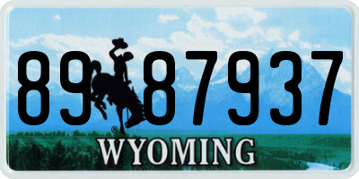 WY license plate 8987937