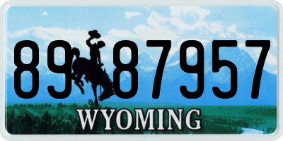 WY license plate 8987957