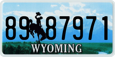 WY license plate 8987971