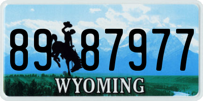 WY license plate 8987977