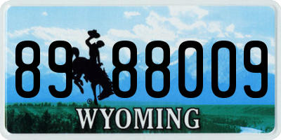 WY license plate 8988009