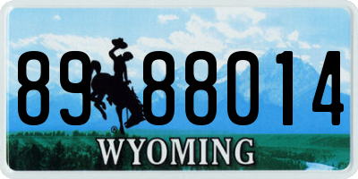 WY license plate 8988014