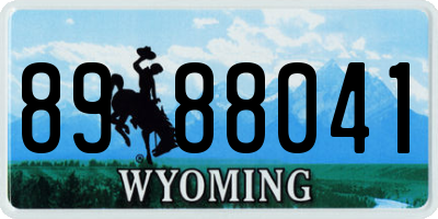 WY license plate 8988041